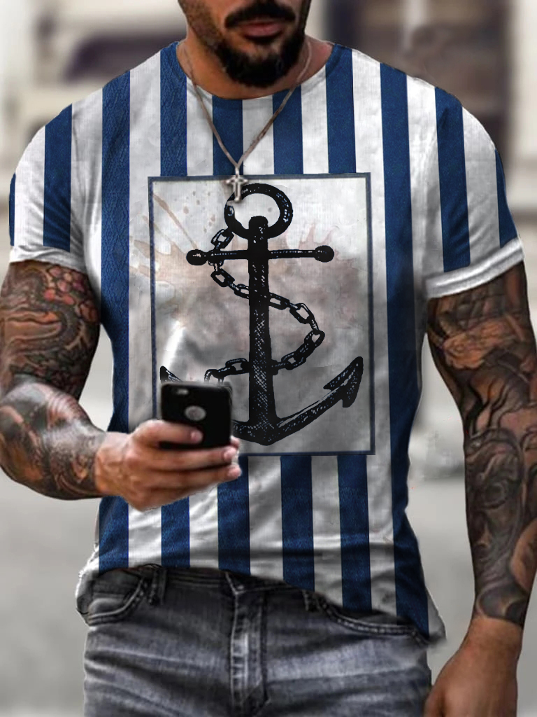 Digital printed casual T-shirt HF3113-02-01