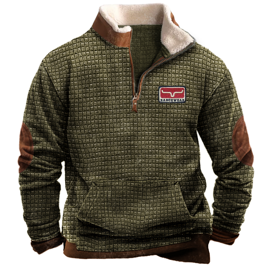 Solid color zipper stand collar casual sweatshirt HF1306-02-02